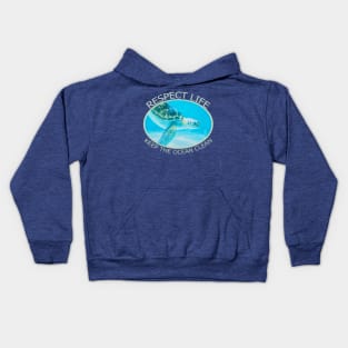 Respect Life, Keep The Ocean Clean Kids Hoodie